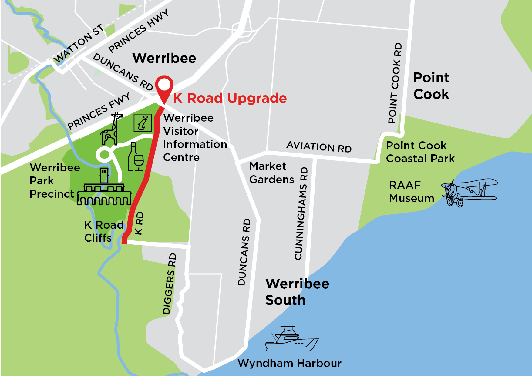 Map of k road reconstruction  