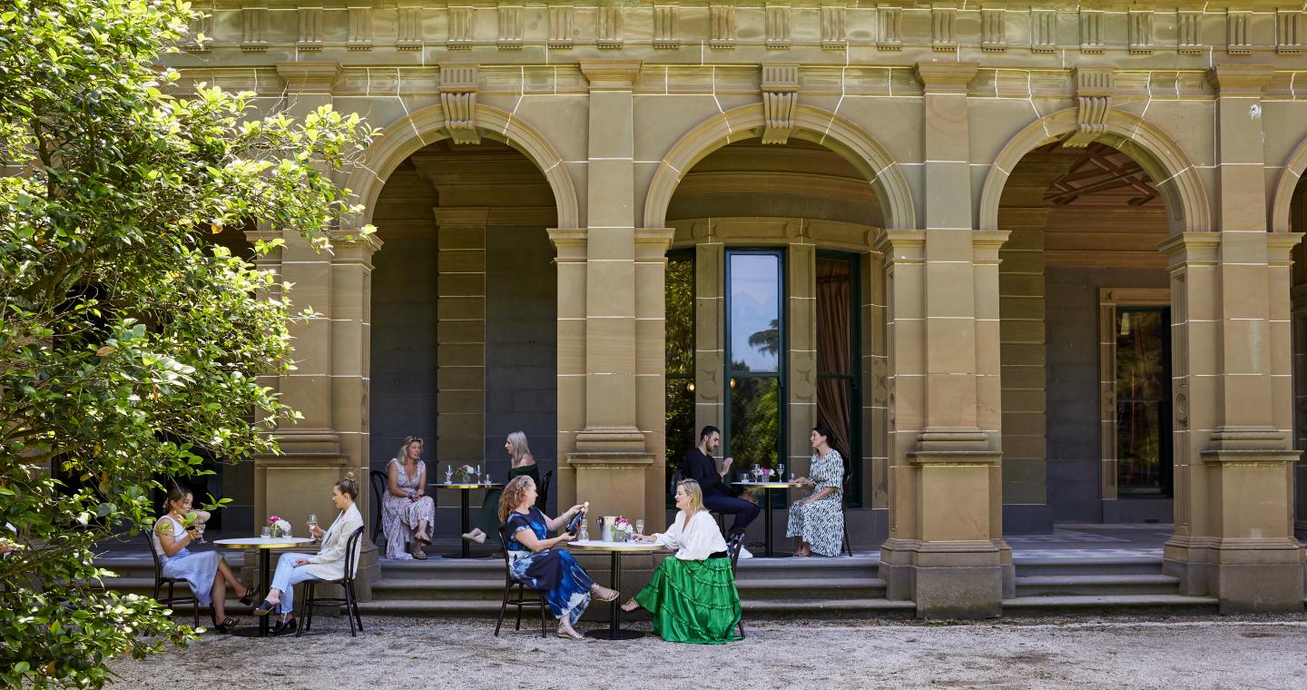 Outdoor dining at  The Refectory Palour Werribee Park