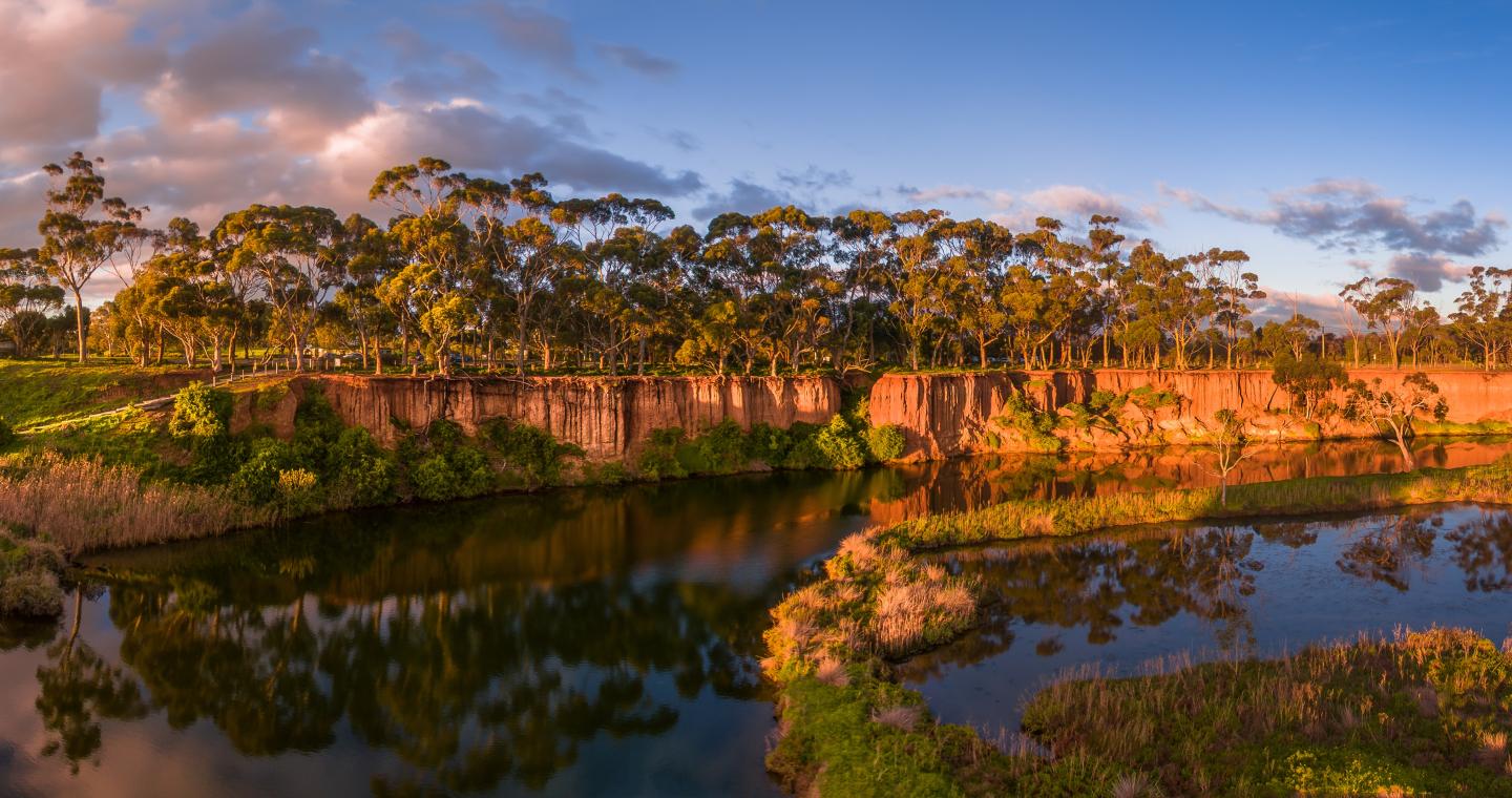 View of K Road Cliffs from Werribee Golf Club