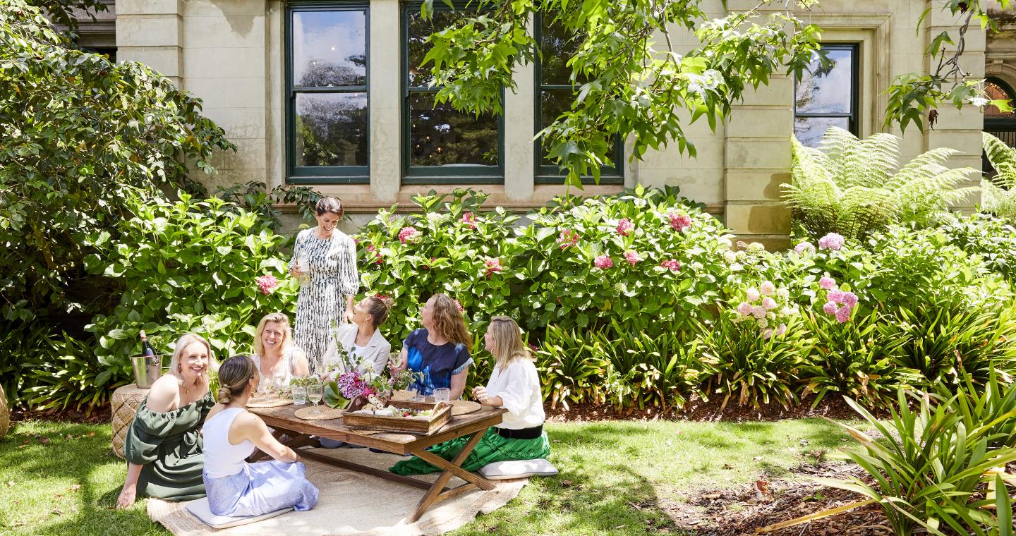 Ladie's enjoying a Mother's Day picnic at The Refectory Werribe Park.