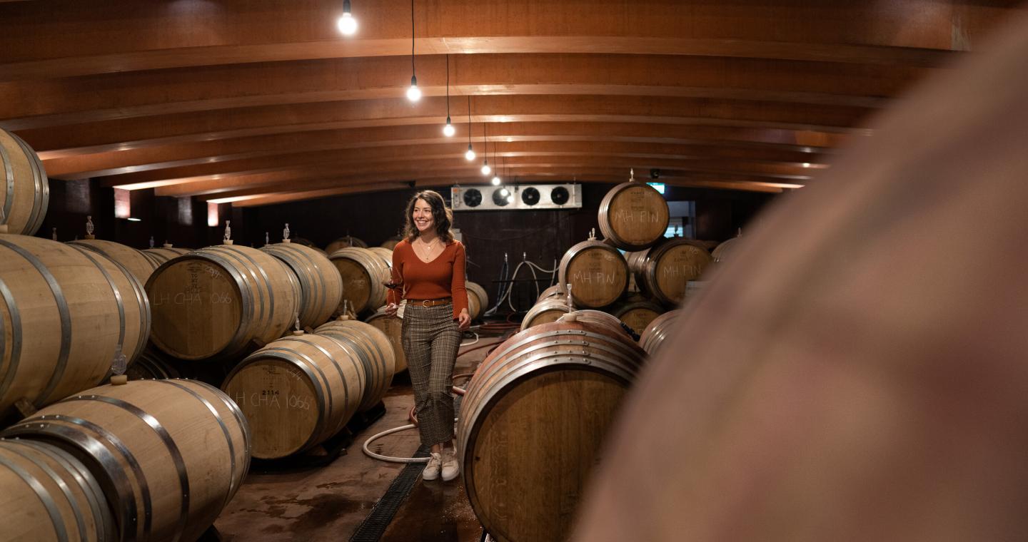 Image: Barrel room tasting