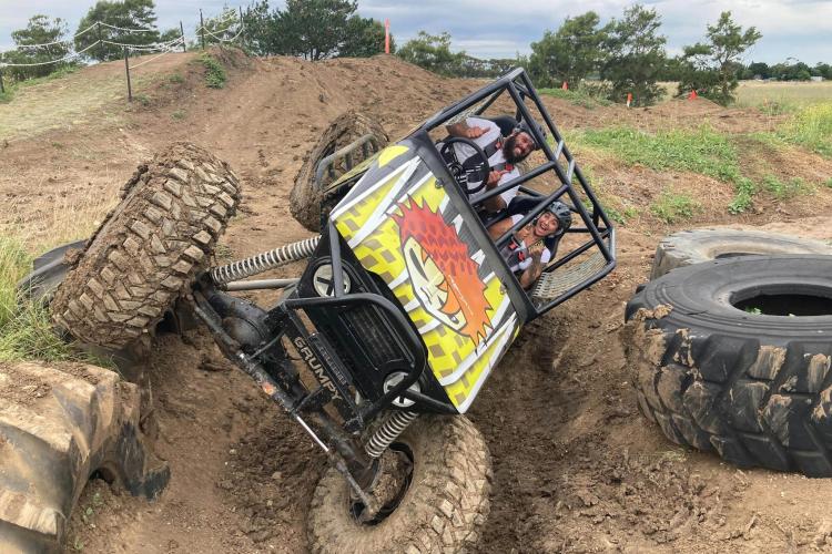 The goal is to balance the car as sideways as you can - but not fall over... it's hard!