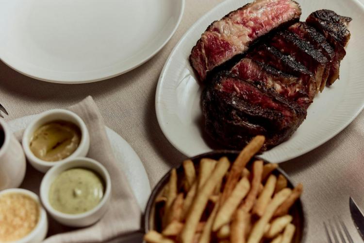 Marble score 2+ ribeye from riverine beef
