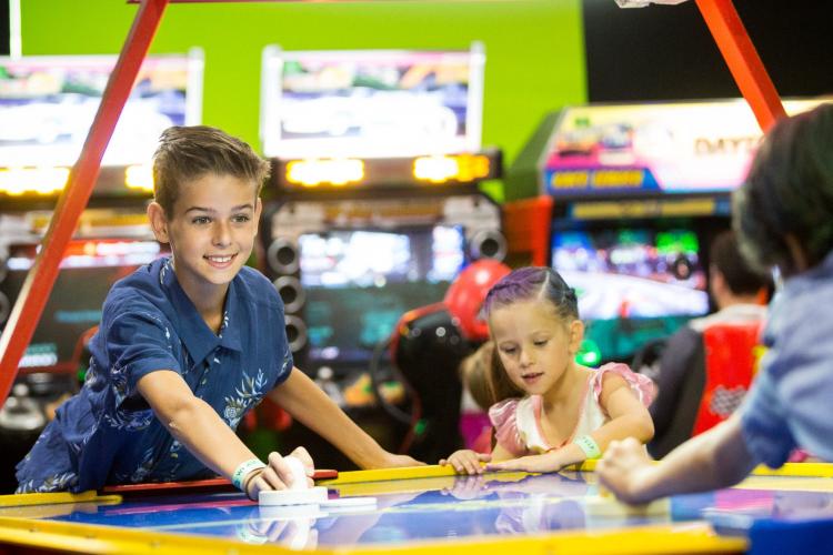Kids playing Arcade Games