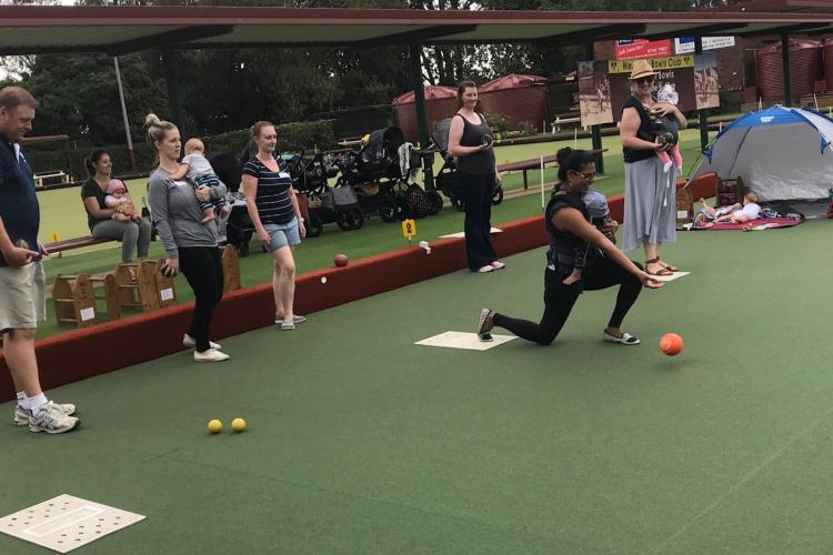 mum and bub bowling session