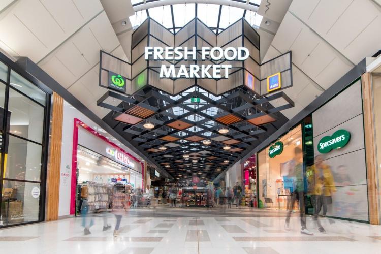 fresh food market section of the shopping centre